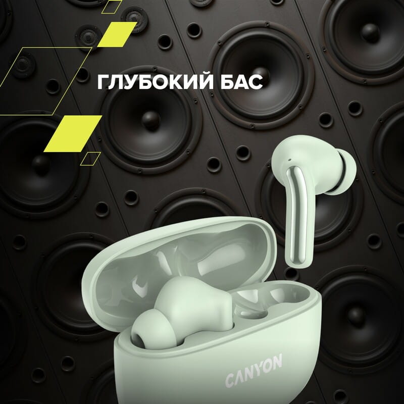 Bluetooth-гарнитура Canyon TWS Headset On Go 9 Green (CNS-TWS9G)