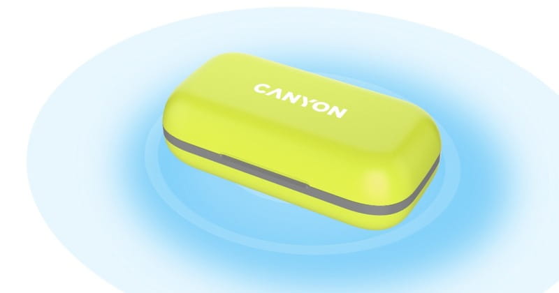 Bluetooth-гарнітура Canyon TWS-11 Headset On Run Sport Yellow-Grey (CNS-TWS11GR)