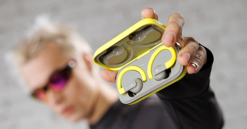 Bluetooth-гарнітура Canyon TWS-11 Headset On Run Sport Yellow-Grey (CNS-TWS11GR)