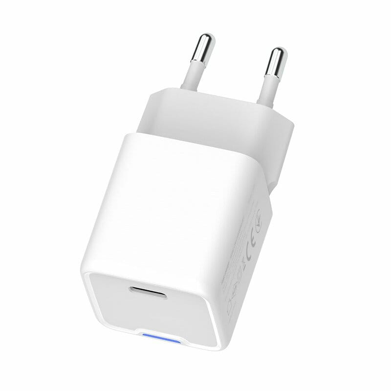 Сетевое зарядное устройство ColorWay GaN Mini 30W PD Port PPS USB-C White (CW-CHS054PD-WT)