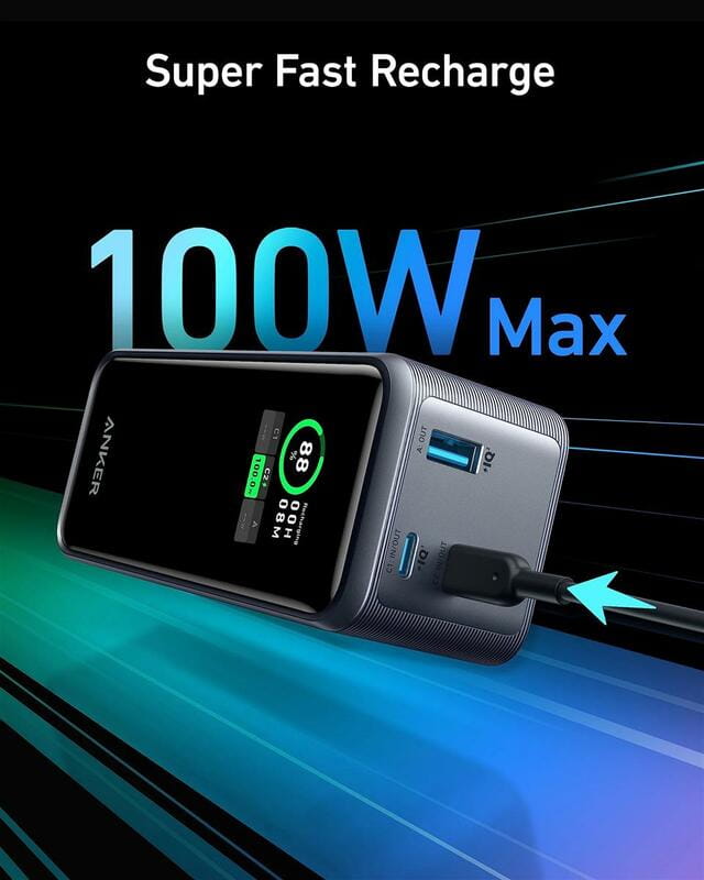 Универсальная мобильная батарея Anker Prime 20000mAh 200W Black (A1336011)