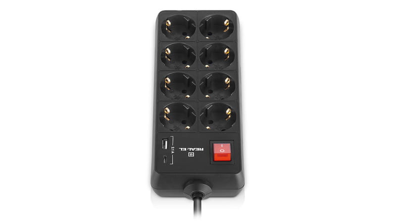 Фильтр питания REAL-EL RS-Protect 805 3м Black (EL122300043)