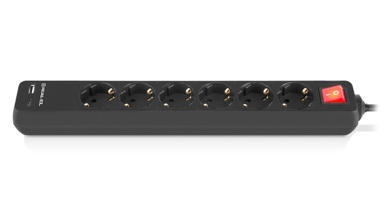 Фильтр питания REAL-EL RS-Protect 605 3м Black (EL122300041)