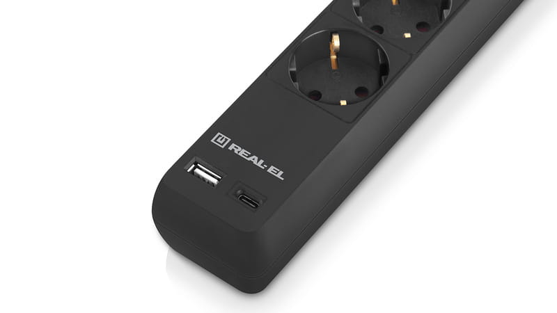 Фильтр питания REAL-EL RS-Protect 605 3м Black (EL122300041)