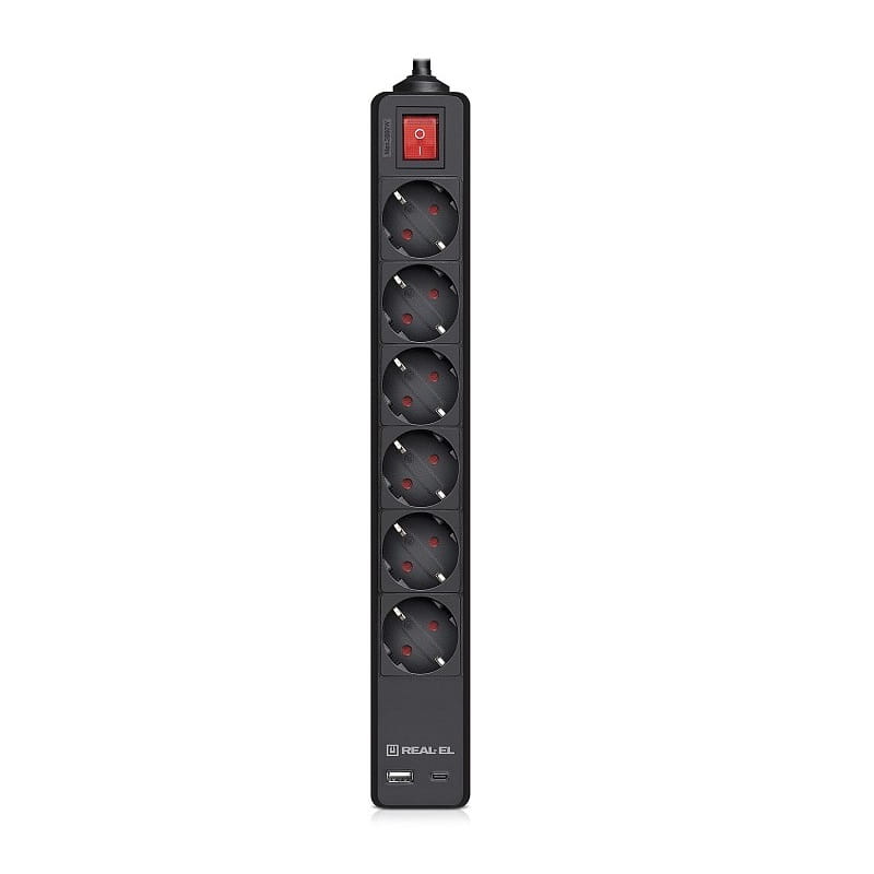 Фильтр питания REAL-EL RS-Protect 605 3м Black (EL122300041)