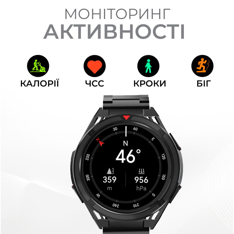Смарт-годинник HiFuture Active Black/Red
