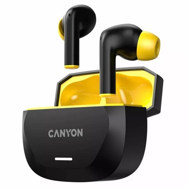 Bluetooth-гарнитура Canyon TWS-7 Hexagon Black/Yellow (CNS-TWS7BY)