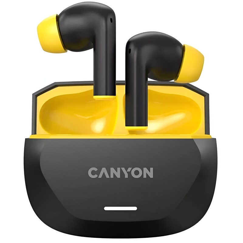 Bluetooth-гарнитура Canyon TWS-7 Hexagon Black/Yellow (CNS-TWS7BY)