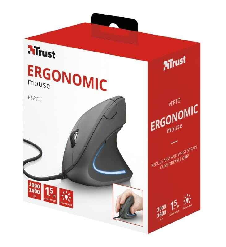 Мышь Trust Verto Ergonomic Mouse Black (22885)