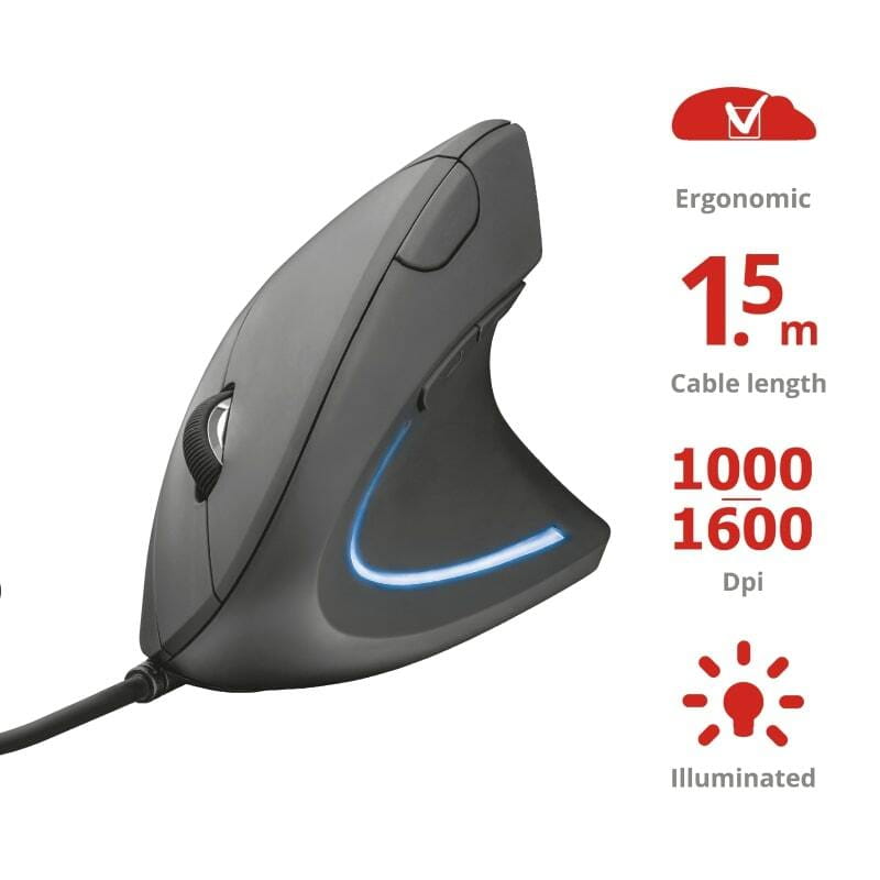 Мышь Trust Verto Ergonomic Mouse Black (22885)