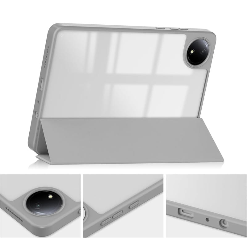 Чехол-книжка BeCover Soft Edge TPU для Xiaomi Redmi Pad SE 8.7 Gray (712568)