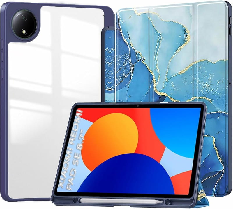 Чехол-книжка BeCover Soft Edge TPU для Xiaomi Redmi Pad SE 8.7 Blue Marble (712572)
