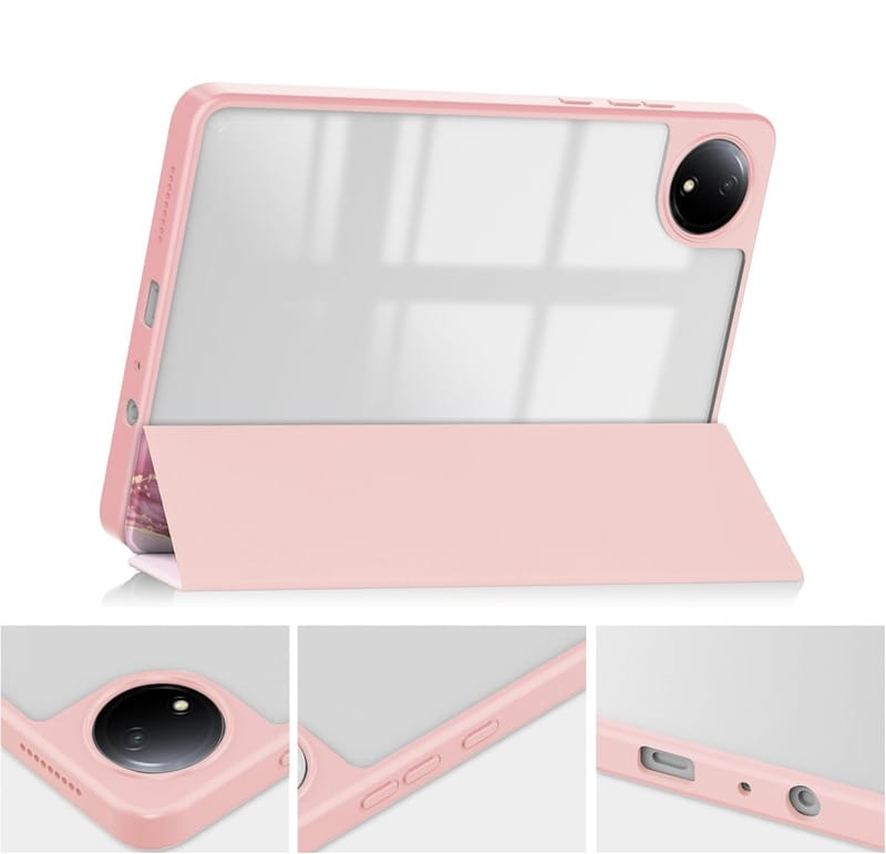 Чехол-книжка BeCover Soft Edge TPU для Xiaomi Redmi Pad SE 8.7 Pink Marble (712576)