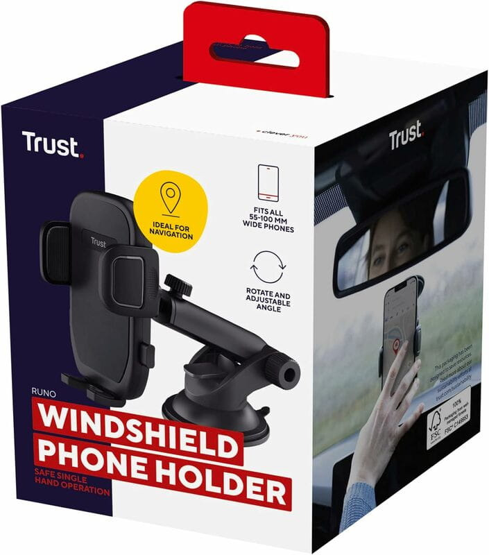 Тримач автомобільний Trust Runo 4-7" Black (24984)