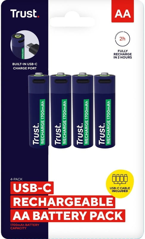 Акумулятор Trust AA/HR06 1700mAh 4шт (25631)