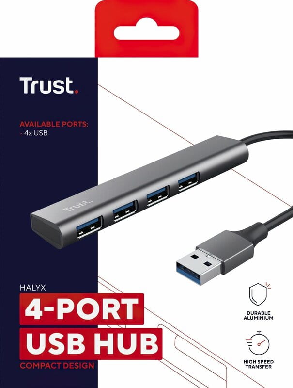 USB-хаб Trust Halyx 4 ports (24947)