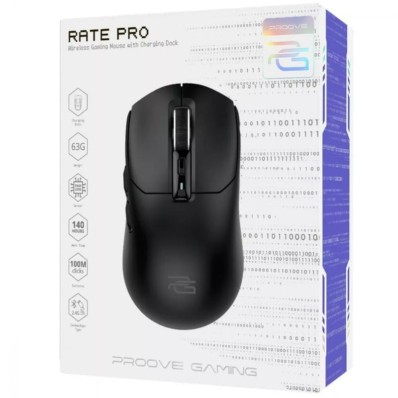 Миша бездротова Proove Gaming Rate Pro with Charging Dock Black