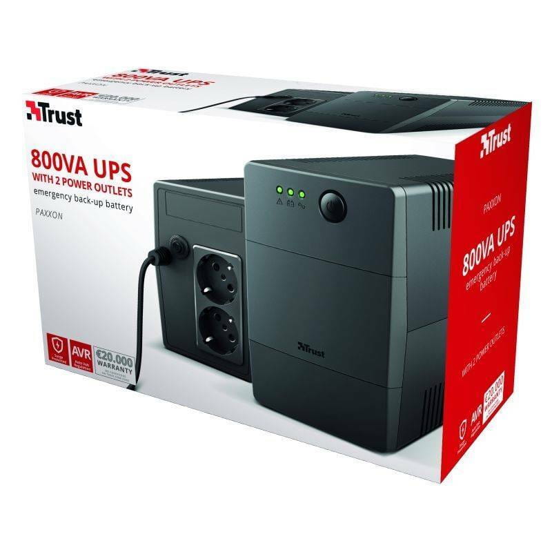 Джерело безперебійного живлення Trust Maxxon 800VA, UPS, Black (23503)