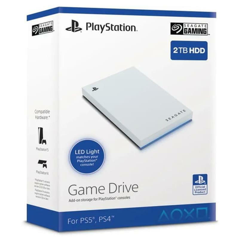 Внешний жесткий диск 2.5" USB 5.0TB Seagate Game Drive for PS5 & PS4 White (STLV5000200)
