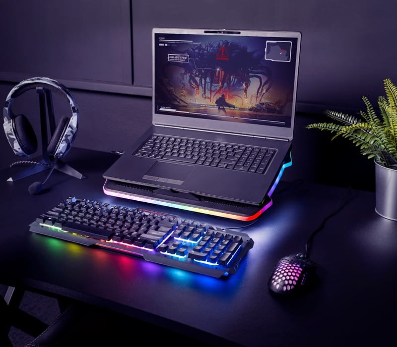 Оходжуюча підставка для ноутбука Trust GXT 1126 Aura 17" Black (24192)
