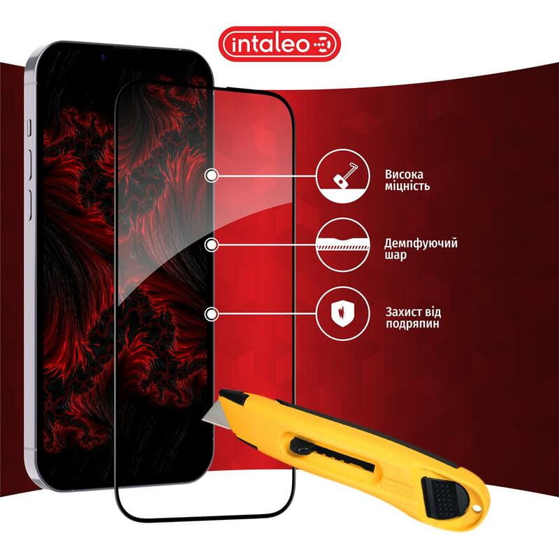 Захисне скло Intaleo Full Glue ESD для Apple iPhone 16 Pro Black (1283126594724)