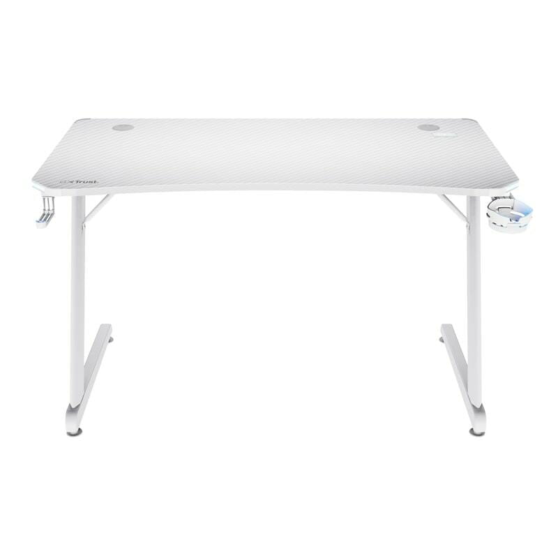 Геймерський стіл Trust GXT 709W Luminus RGB White (25328)