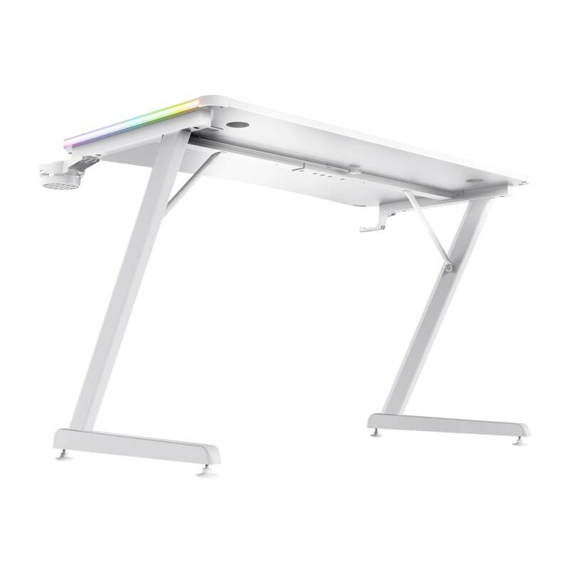 Геймерський стіл Trust GXT 709W Luminus RGB White (25328)
