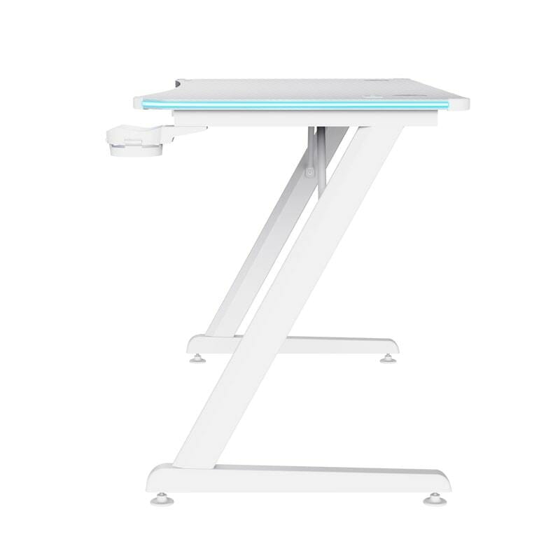 Геймерський стіл Trust GXT 709W Luminus RGB White (25328)