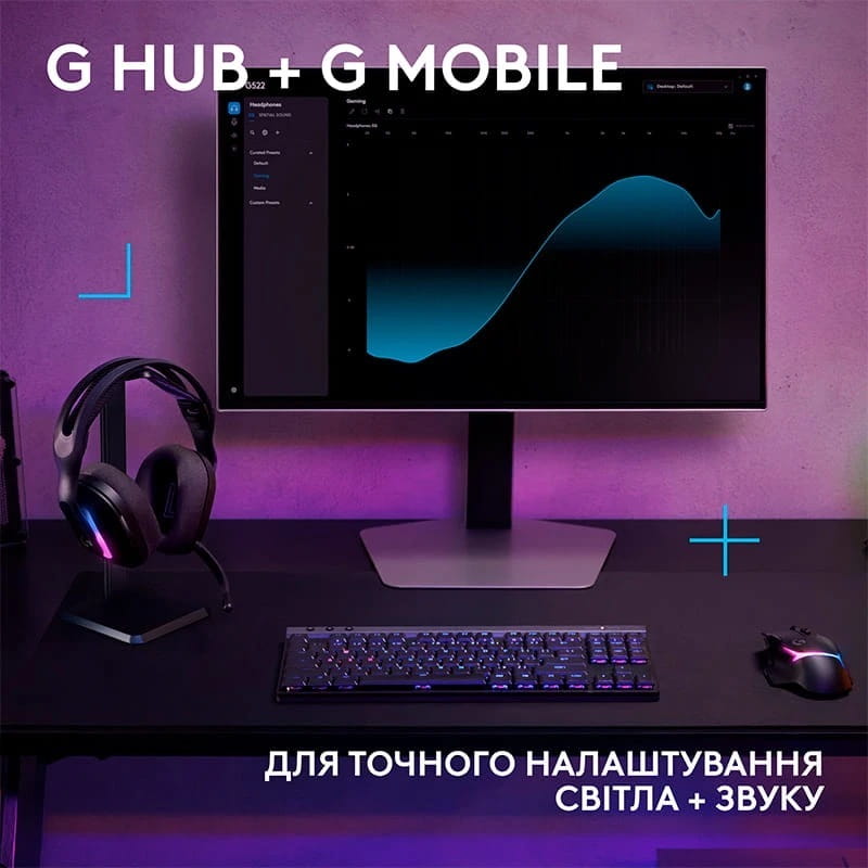 Гарнитура Logitech G522 LightSpeed Wireless Gaming Headset Black (981-001544)
