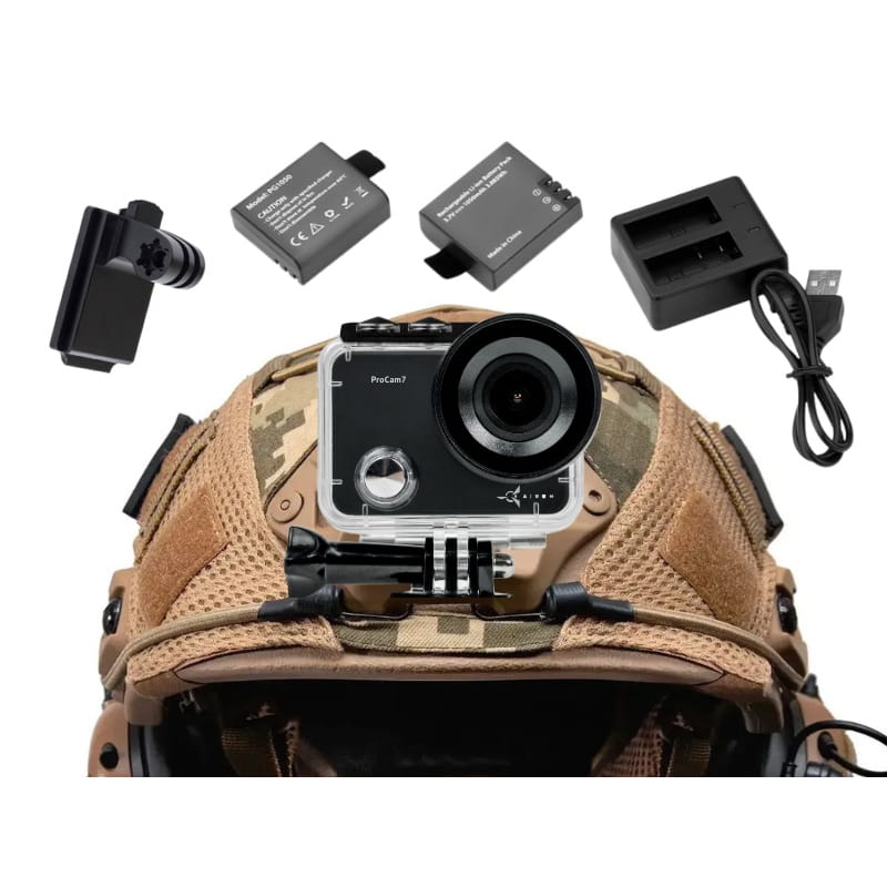 Экшн-камера AirOn ProCam 7 Black набор тактический (4822356754801)