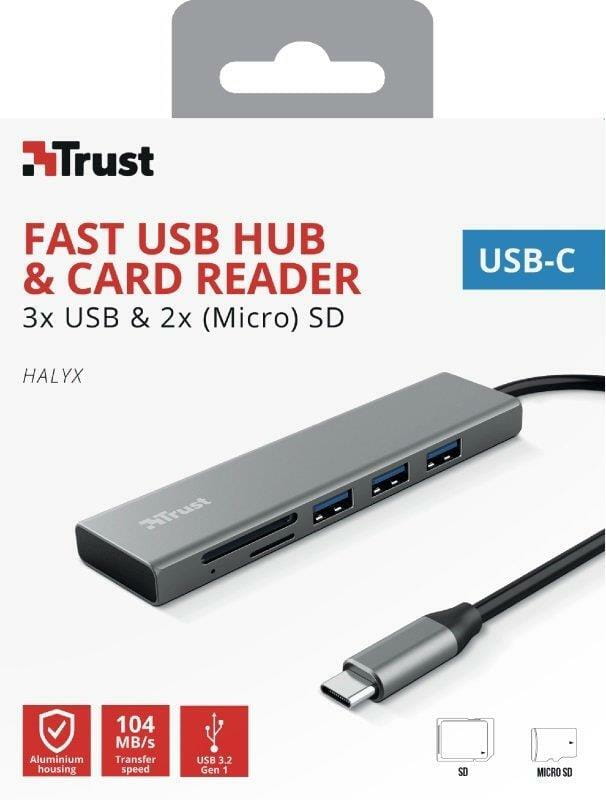 USB-хаб Trust Halyx USB Type-C 5-в-1 (24191)