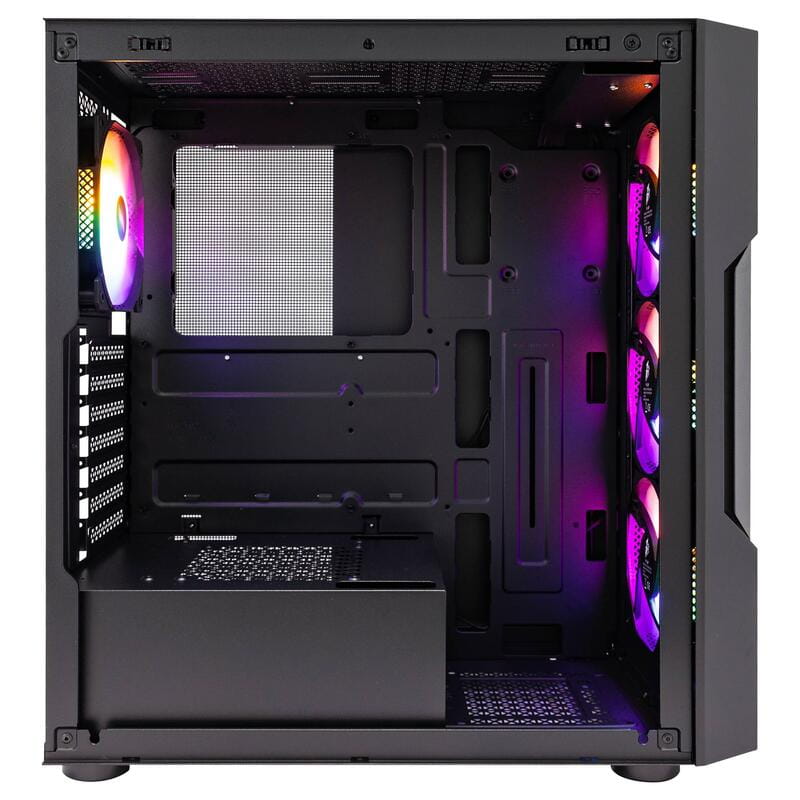 Корпус 1stPlayer T7-P-BK-4F1 Black 750W (T7-P-BK-4F1-PS-750FK-EU)
