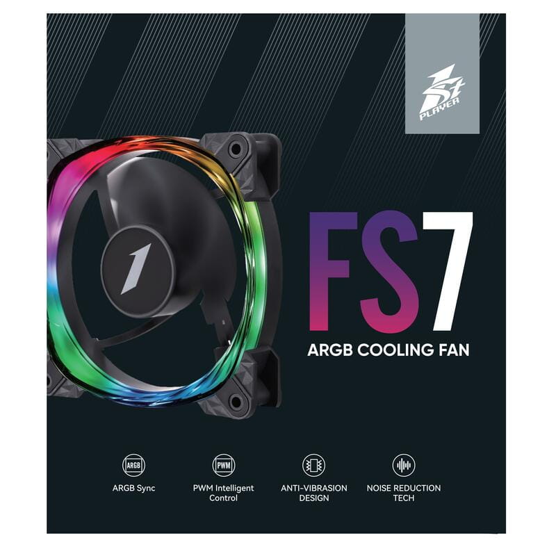 Вентилятор 1stPlayer FS7 Black (FS7-BK-1IN1)
