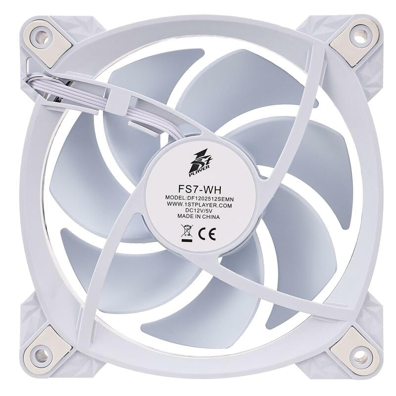Вентилятор 1stPlayer FS7 White (FS7-WH-1IN1)