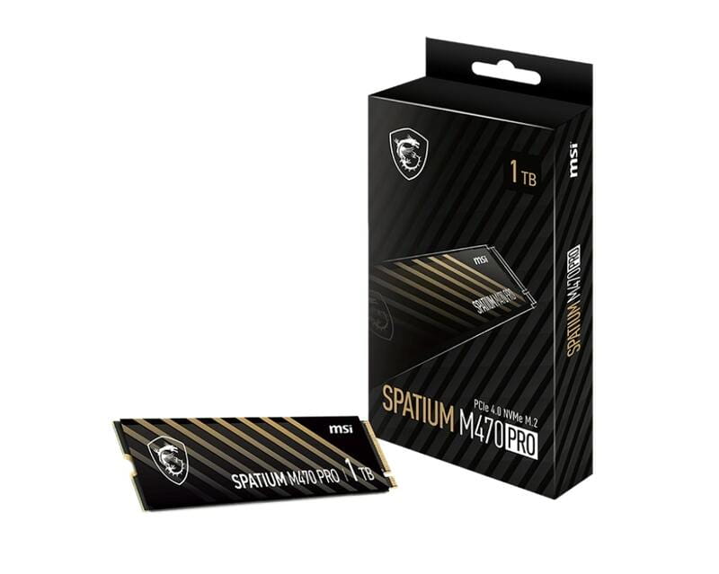 Накопитель SSD 1TB MSI Spatium M470 Pro M.2 2280 PCIe 4.0 x4 NVMe 3D NAND TLC (S78-440L0J0-P83)
