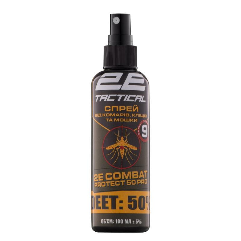 Спрей від комарів, кліщів та мошок 2E Combat Protect 50 Pro, 100 мл, 10 шт (2E-RPLNTDT50-10DB)