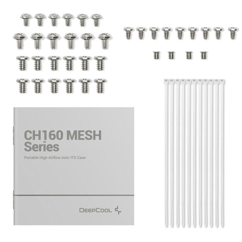 Корпус DeepCool CH160 Mesh White (R-CH160-WHNMI0-G-1) без БП