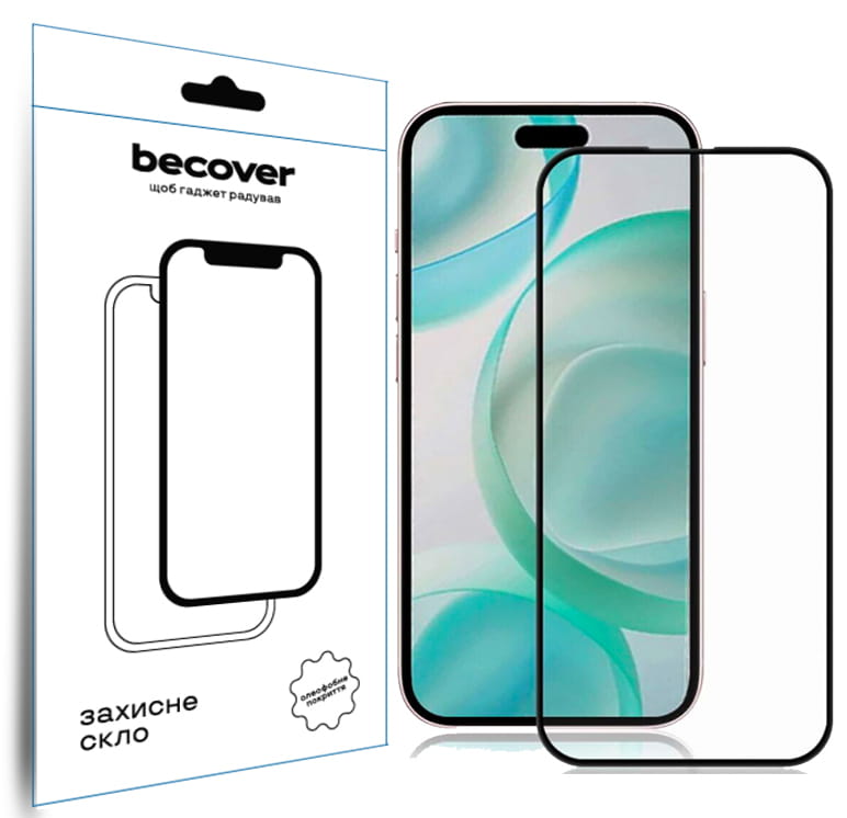 Захисне скло BeCover для Apple iPhone 16 Pro Black (712124)