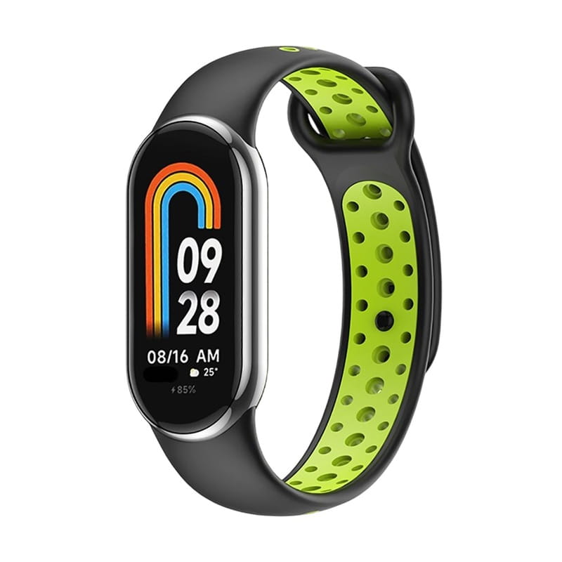 Ремешок BeCover Vents Style для Xiaomi Mi Smart Band 9 Black Green (711984)