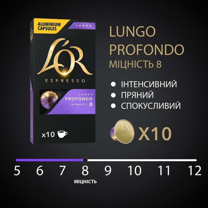 Кофе в капсулах L`OR Lungo Profondo 10 шт