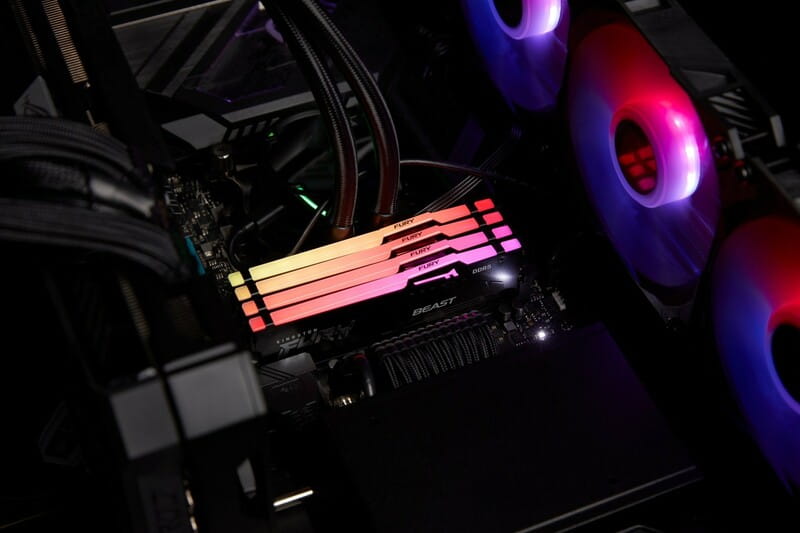 Модуль пам`яті DDR5 32GB/5600 Kingston Fury Beast RGB Black (KF556C36BBE2A-32)