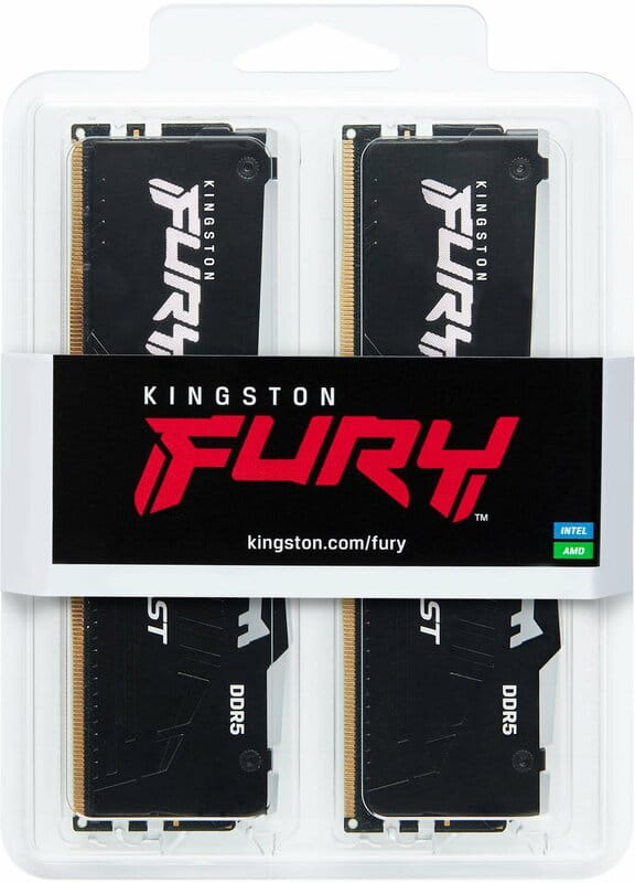 Модуль пам`яті DDR5 2x32GB/5600 Kingston Fury Beast RGB Black (KF556C36BBE2AK2-64)