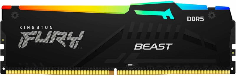 Модуль пам`яті DDR5 2x32GB/5600 Kingston Fury Beast RGB Black (KF556C36BBE2AK2-64)