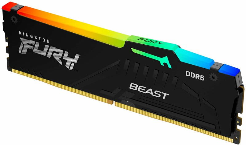 Модуль пам`яті DDR5 2x32GB/5600 Kingston Fury Beast RGB Black (KF556C36BBE2AK2-64)