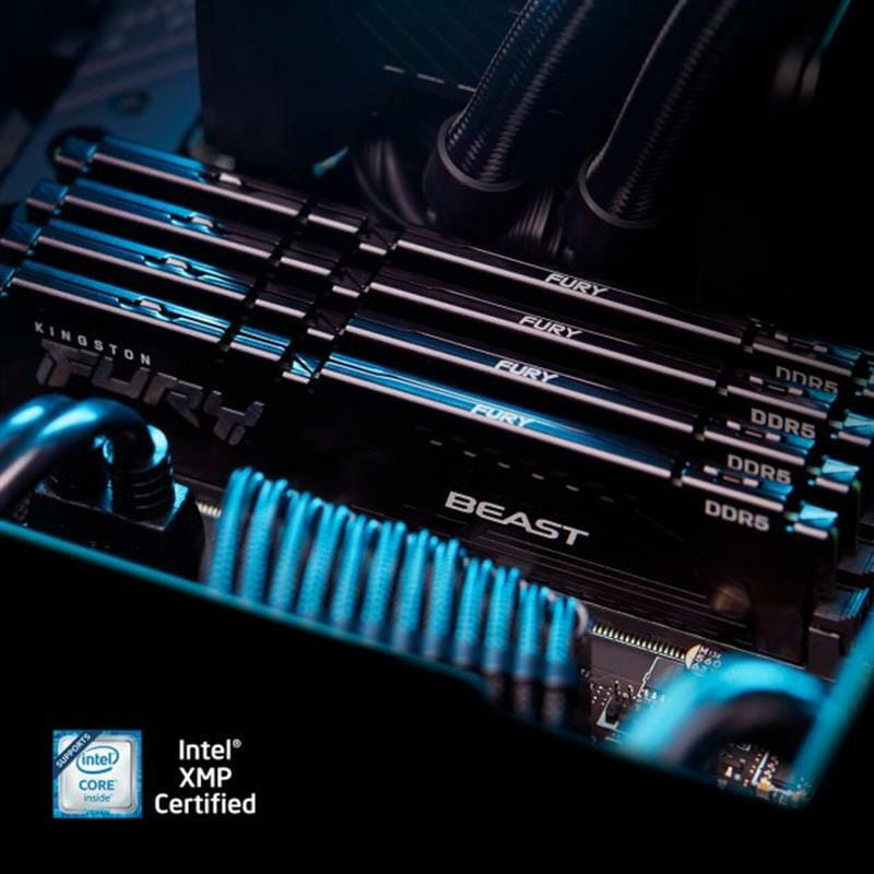 Модуль пам`яті DDR5 2x32GB/5600 Kingston Fury Beast Black (KF556C36BBE2K2-64)
