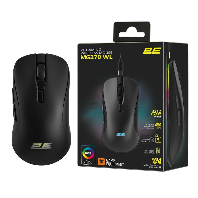 Мышь беспроводная 2E Gaming MG270 Black (2E-MG270UB-WL)