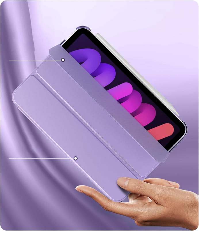 Чeхол-книжка BeCover Tri Fold Hard для Apple iPad Mini 7 2024 8.3" Purple (712455)