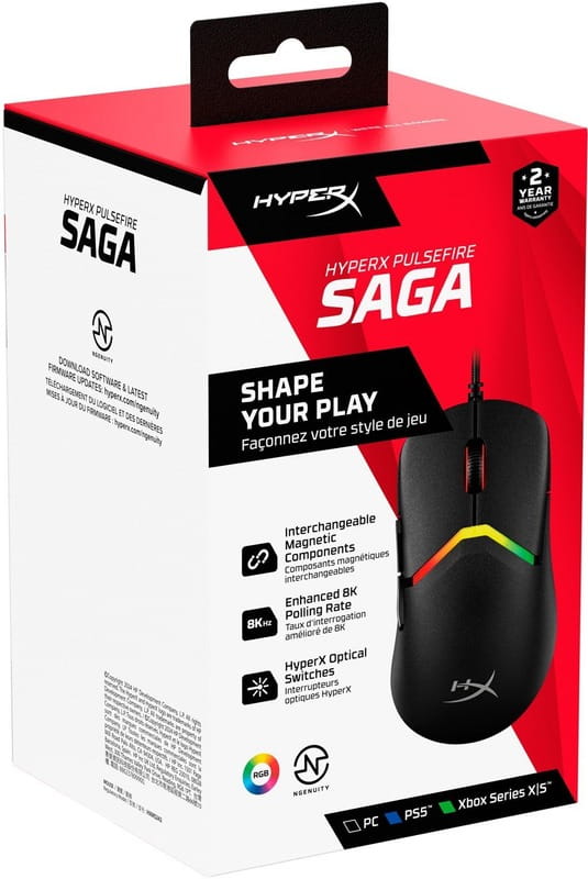 Мышь HyperX Pulsefire Saga Black (A2PB3AA)