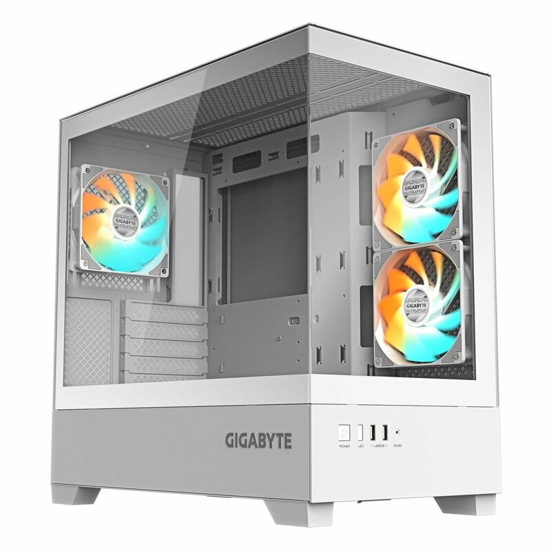 Корпус Gigabyte C201 Panoramic Tempered Glass Ice без БП (GB-C201PI)