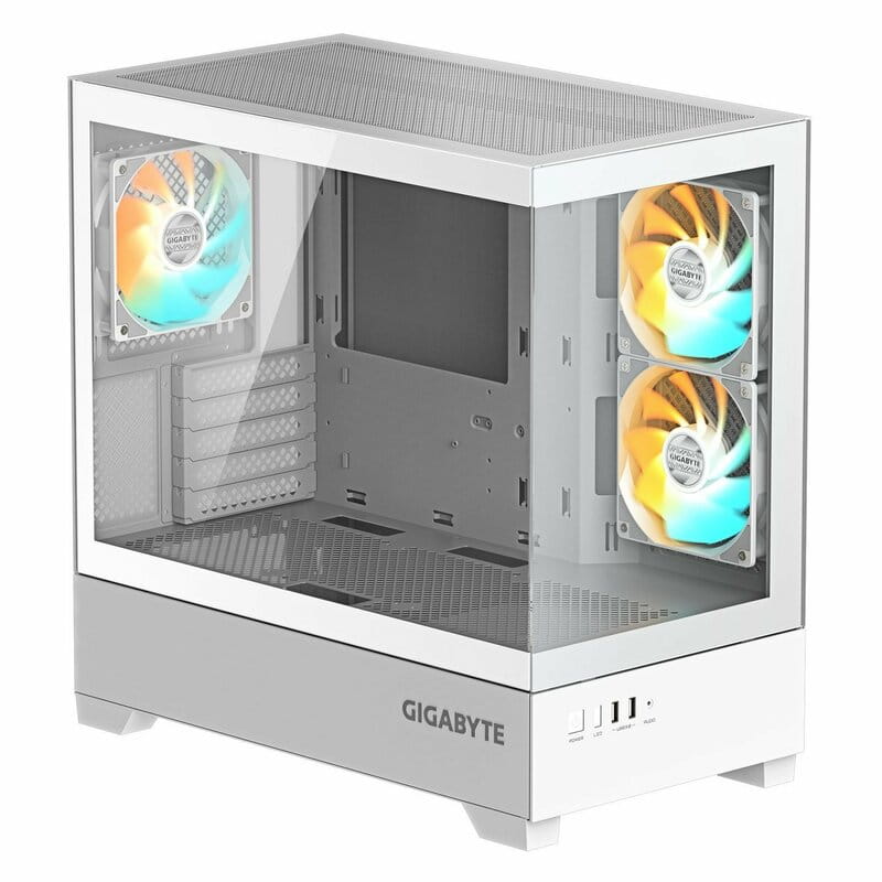 Корпус Gigabyte C201 Panoramic Tempered Glass Ice без БП (GB-C201PI)